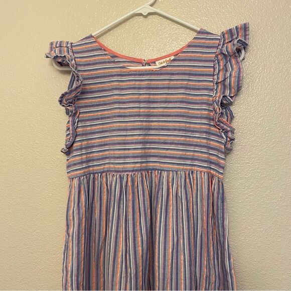 Cat & Jack long maxi ruffle stripes boho girls cotton summer dress XL 14-16 - Picture 4 of 11
